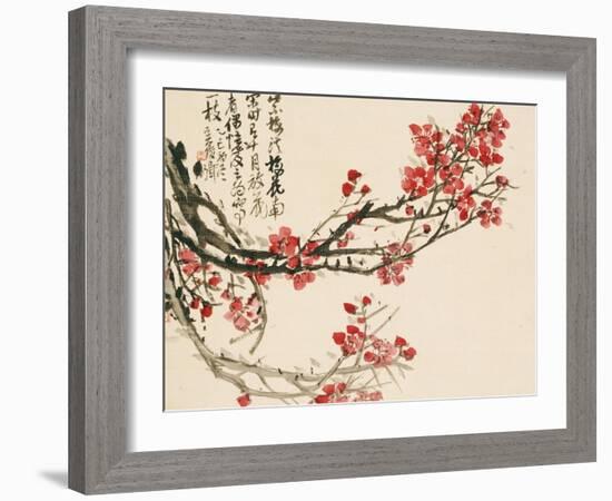 Plum Blossoms-Wu Changshuo-Framed Giclee Print