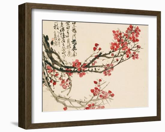 Plum Blossoms-Wu Changshuo-Framed Giclee Print