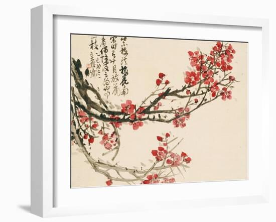 Plum Blossoms-Wu Changshuo-Framed Giclee Print