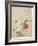Plum Branch, a Peony Flower and a Metal Seal, 1816-Kubo Shunman-Framed Giclee Print