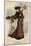 Plum Coloured Dress 1899-null-Mounted Art Print