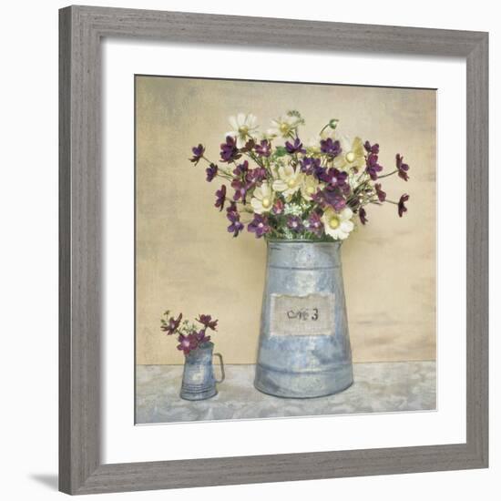 Plum Daisies-Cristin Atria-Framed Art Print