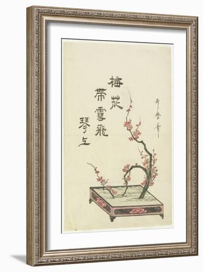 Plum Flower Arrangement-Kitagawa Utamaro-Framed Giclee Print