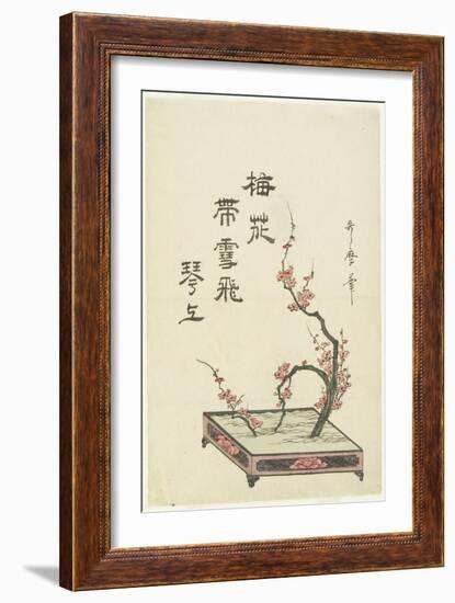 Plum Flower Arrangement-Kitagawa Utamaro-Framed Giclee Print