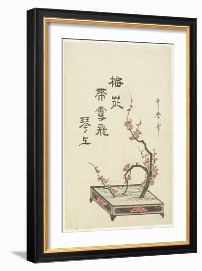 Plum Flower Arrangement-Kitagawa Utamaro-Framed Giclee Print