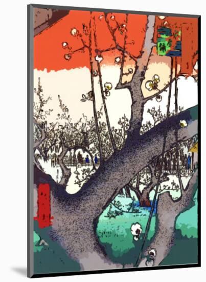 Plum Garden at Kameido-Ando Hiroshige-Mounted Giclee Print