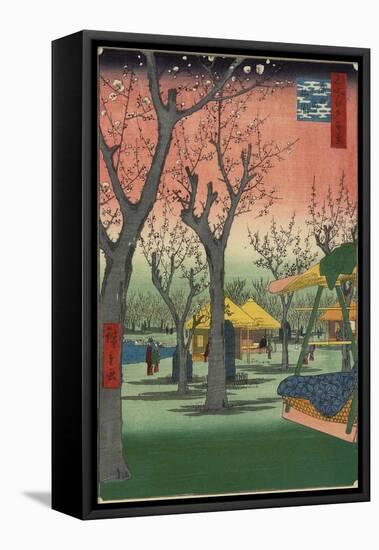 Plum Garden in Kamata, February 1857-Utagawa Hiroshige-Framed Premier Image Canvas