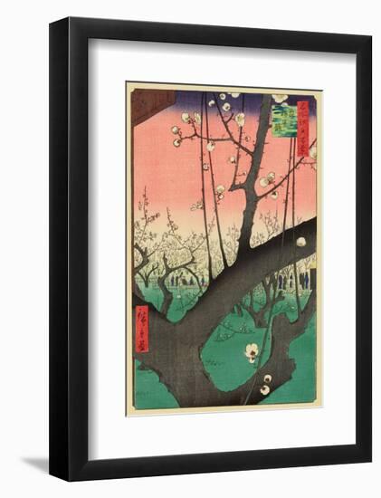 Plum Garden, Kameido, 1857-Ando Hiroshige-Framed Art Print