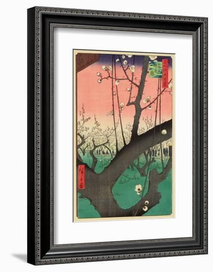 Plum Garden, Kameido, 1857-Ando Hiroshige-Framed Art Print