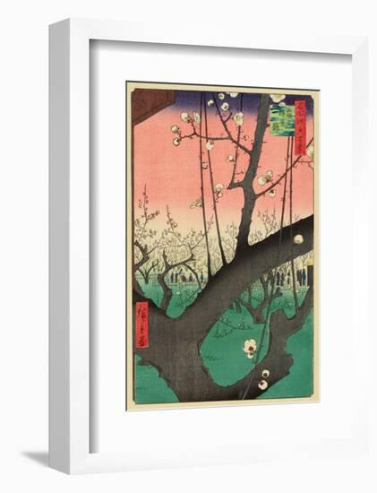 Plum Garden, Kameido, 1857-Ando Hiroshige-Framed Art Print