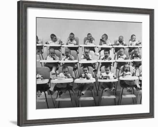 Plum Tapioca Pudding Sampled by 10 Sets of Twins-Yale Joel-Framed Photographic Print