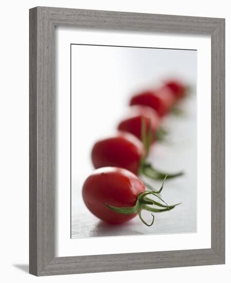 Plum Tomatoes in a Row-Martina Schindler-Framed Photographic Print