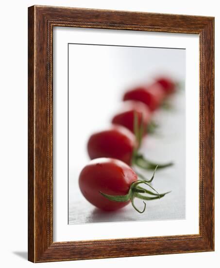 Plum Tomatoes in a Row-Martina Schindler-Framed Photographic Print