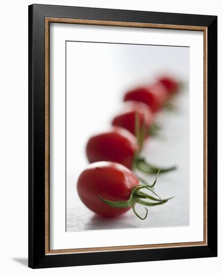 Plum Tomatoes in a Row-Martina Schindler-Framed Photographic Print