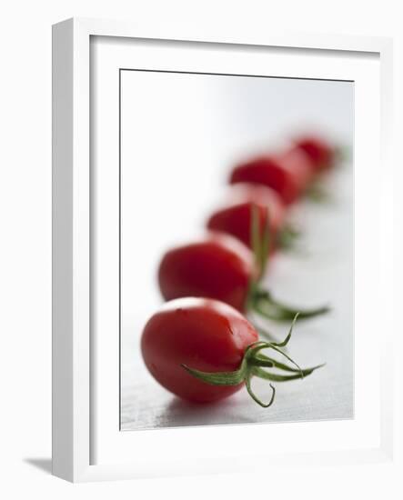 Plum Tomatoes in a Row-Martina Schindler-Framed Photographic Print