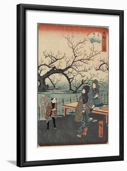 Plum Trees at Kameido, 1859-1862-null-Framed Giclee Print