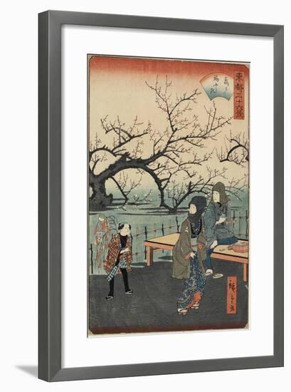 Plum Trees at Kameido, 1859-1862-null-Framed Giclee Print