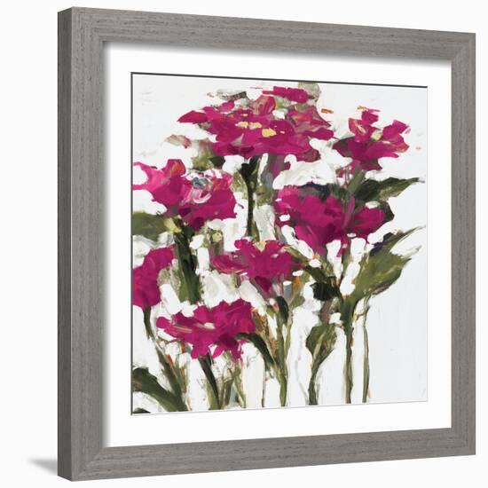 Plum Wild Flowers-Jane Slivka-Framed Art Print