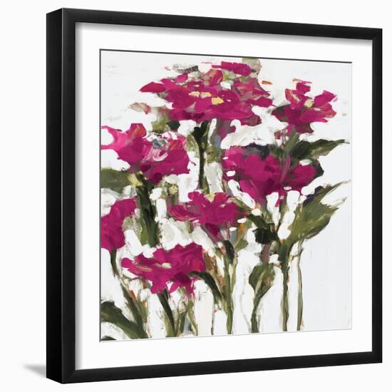 Plum Wild Flowers-Jane Slivka-Framed Art Print