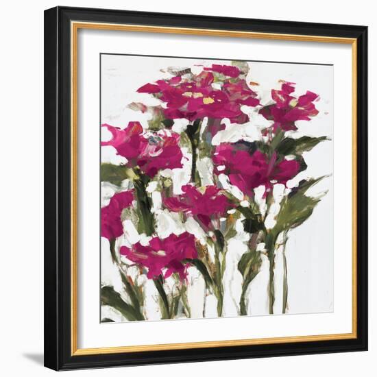 Plum Wild Flowers-Jane Slivka-Framed Art Print