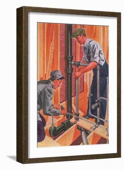 Plumbing and Pipefitting-null-Framed Art Print