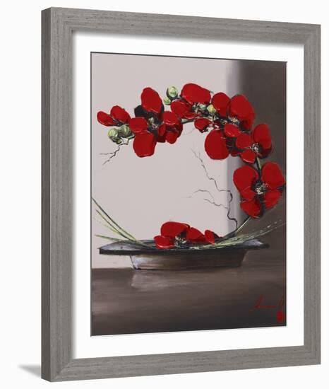 Plume Orchid II-Olivier Tramoni-Framed Art Print