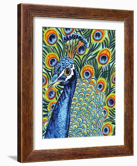 Plumed Peacock I-Carolee Vitaletti-Framed Art Print