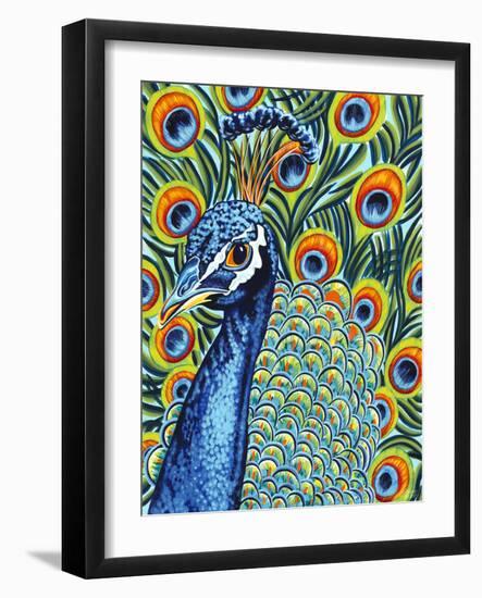 Plumed Peacock I-Carolee Vitaletti-Framed Art Print