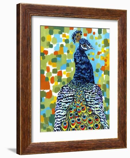 Plumed Peacock II-Carolee Vitaletti-Framed Art Print