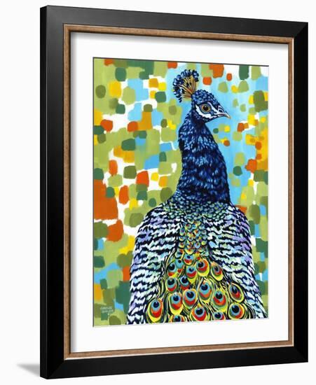 Plumed Peacock II-Carolee Vitaletti-Framed Art Print