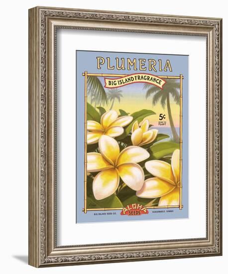 Plumeria-Kerne Erickson-Framed Art Print