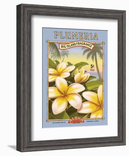 Plumeria-Kerne Erickson-Framed Art Print