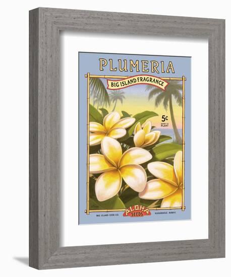 Plumeria-Kerne Erickson-Framed Art Print