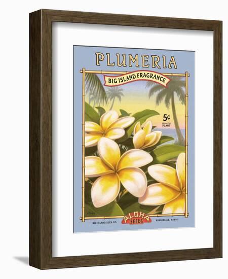 Plumeria-Kerne Erickson-Framed Art Print