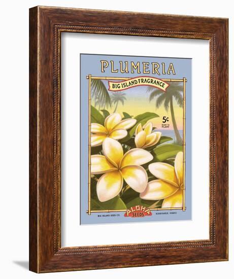 Plumeria-Kerne Erickson-Framed Art Print