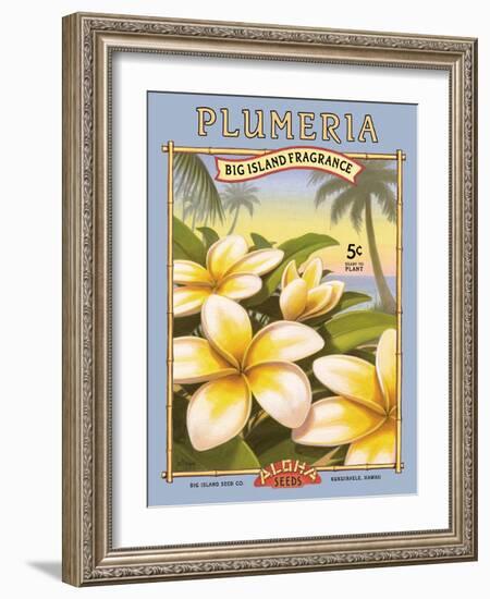 Plumeria-Kerne Erickson-Framed Art Print