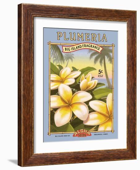 Plumeria-Kerne Erickson-Framed Art Print