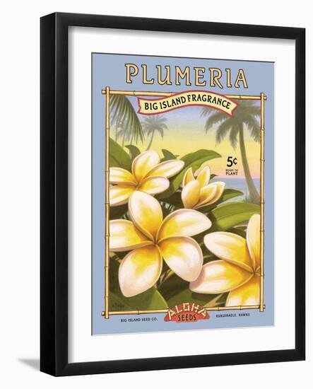 Plumeria-Kerne Erickson-Framed Art Print