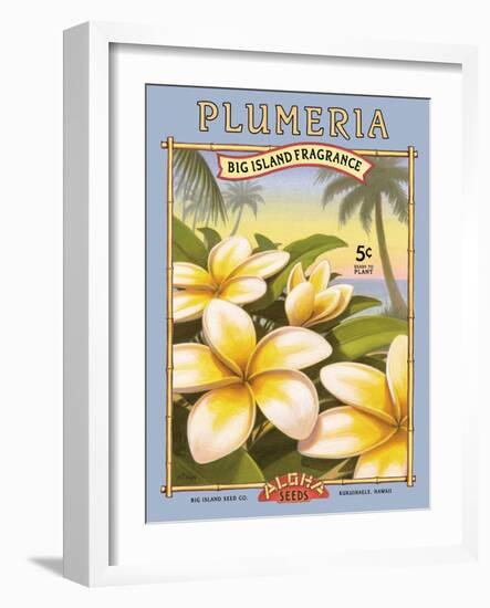 Plumeria-Kerne Erickson-Framed Art Print