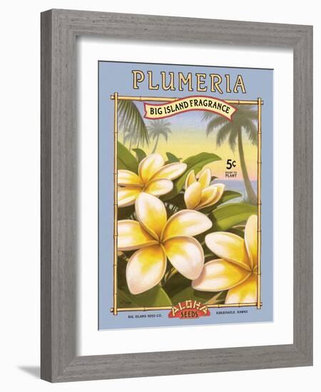 Plumeria-Kerne Erickson-Framed Art Print