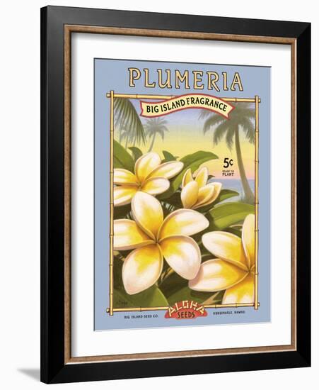 Plumeria-Kerne Erickson-Framed Art Print