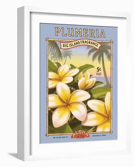 Plumeria-Kerne Erickson-Framed Art Print