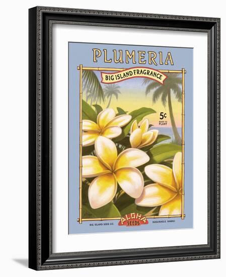 Plumeria-Kerne Erickson-Framed Art Print