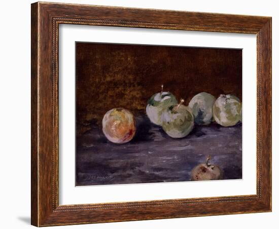 Plums, C.1880 (Oil on Canvas)-Edouard Manet-Framed Giclee Print