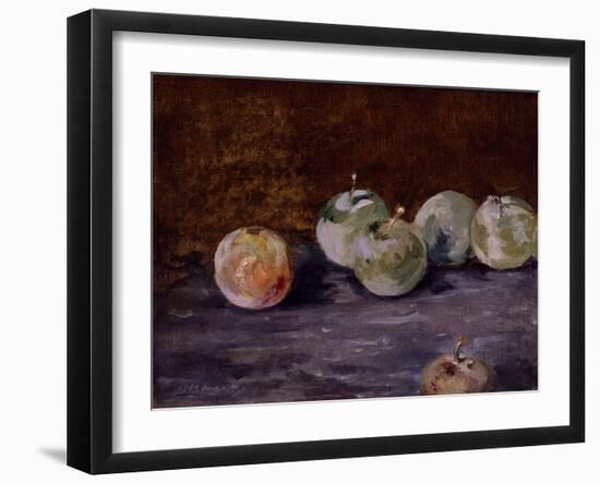 Plums, C.1880 (Oil on Canvas)-Edouard Manet-Framed Giclee Print