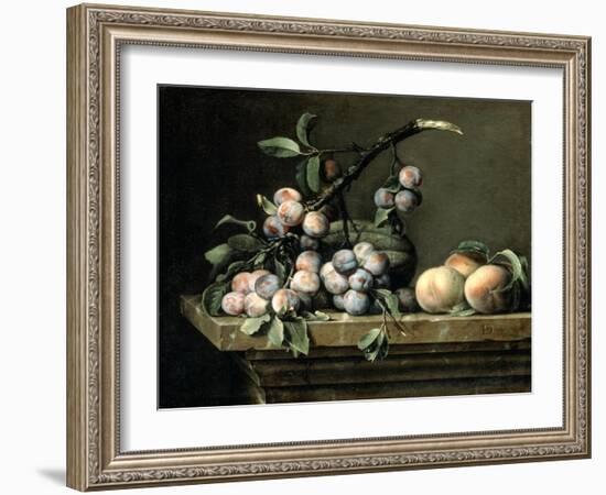 Plums, Melon and Peaches, C1630-1680-Pierre Dupuis-Framed Giclee Print