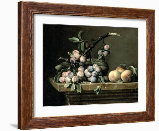 Plums, Melon and Peaches, C1630-1680-Pierre Dupuis-Framed Giclee Print