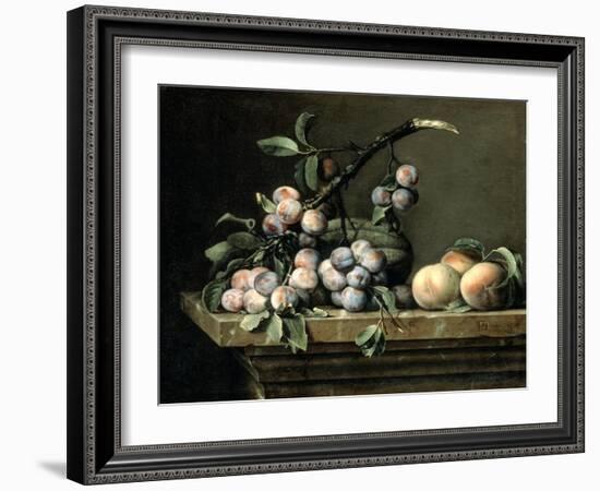 Plums, Melon and Peaches, C1630-1680-Pierre Dupuis-Framed Giclee Print