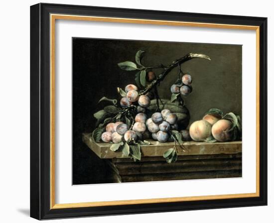 Plums, Melon and Peaches, C1630-1680-Pierre Dupuis-Framed Giclee Print