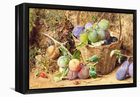 Plums (W/C)-William Henry Hunt-Framed Premier Image Canvas